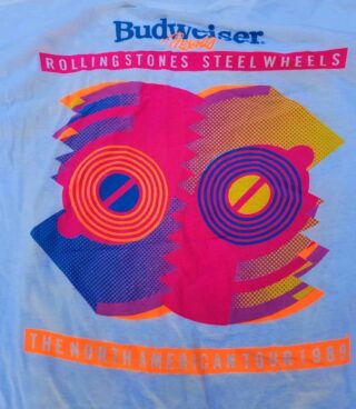 Rolling Stones XL Vintage 1989 Steel Wheels T-Shirt / Never Worn / Fluorescent