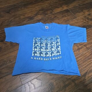 Vintage Single Stitch The Beatles A Hard Days Night Tshirt Large Cropped Band T