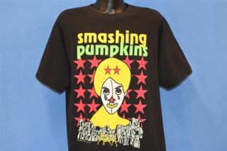 vintage 90s SMASHING PUMPKINS CLOWN 1994 TOUR ALT ROCK BAND BLACK t-shirt XL