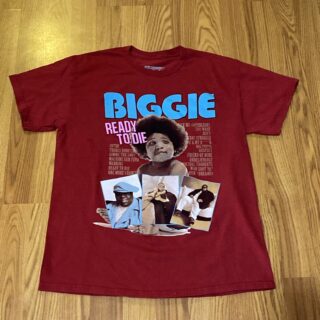 Biggie Smalls Notorious B.I.G. BIG Ready To Die Track List Red Medium