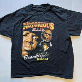 Biggie Smalls T-Shirt Rap XL Cotton Black Brooklyn’s Notorious BIG Ready to Die