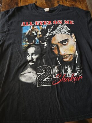 Possibly Vintage 2 Pac Shakur All Eyez On Me XL Gildan Tear Away Tag