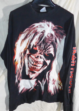 vtg Iron Maiden Brave New World T Shirt Long Sleeve Tour Double Sided Eddie XL