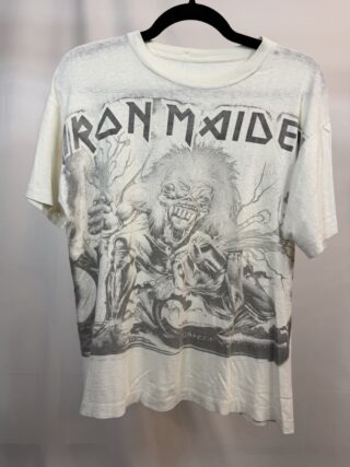 Vintage Iron Maiden Shirt Large Bootleg White A Real Live Dead One 1993
