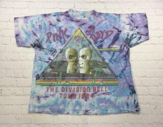 Vintage 1994 Pink Floyd The Division Bell Tour Tie Dye tee Large Rare T Shirt