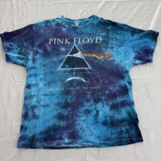 Vintage Pink Floyd Shirt Adult Men XL Blue Cosmic Tie Dye Dark Side of the Moon
