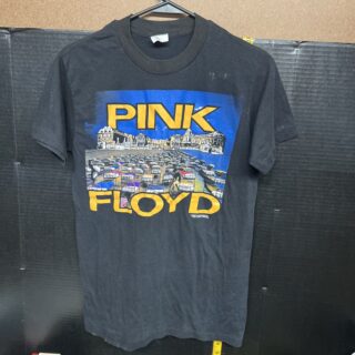Vintage 1987 Pink Floyd World Tour 80s Band Tee Black Medium T-Shirt Rock