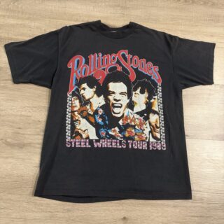 Vintage 1989 The Rolling Stones Steel Wheels North American Tour Faded T-Shirt L