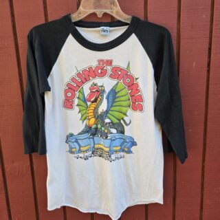 Vintage Rolling Stones Concert T-Shirt 1981 World Tour Dragon Adult Sz LARGE