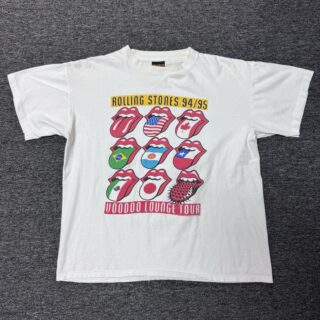 Vintage 90s Rolling Stones Concert Band World Tour Voodoo Lounge T-Shirt -Size L