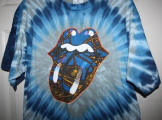 Vintage The Rolling Stones T-Shirt L 2006 Tie-Dye Bigger Bang Tour Made In USA
