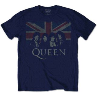 Queen: Union Jack Vintage T-Shirt (Officially Licensed) X-Large