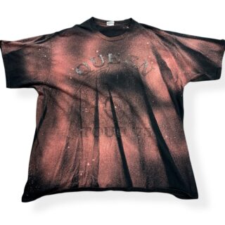 Queen Band Tour ’75 Tie-Dye Graphic T-Shirt Size 2XL Retro Black VTG Spray Style