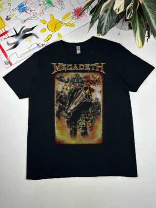 New!! Megadeth Camo Man Black Cotton T-shirt Size S-5XL
