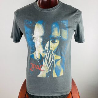 2 Pac Shakur Rapper 90’s Hip Hop Music Legend Mens Gray T-Shirt *