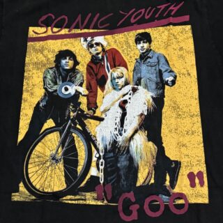 Vintage SONIC YOUTH 1990 GOO 90s Concert Punk Rock Band Size L T-Shirt REPRINT