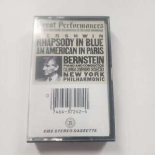 Gershwin Rhapsody in Blue An American in Paris Bernstein CBS Stereo Cassette Tap