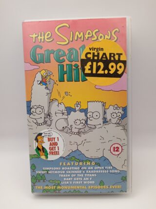 The Simpsons Greatest Hits Animated VHS SUR 1999 FULLY TESTED Video Cassette Tap