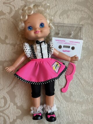 Vintage Tapsie Doll Tap Dancing Doll 1990 Mattel W/ Cassette Tape & Comb