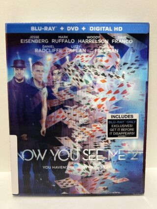 Now You See Me 2 (Blu-ray/DVD, 2016) – Holographic Slipcover – Open Item