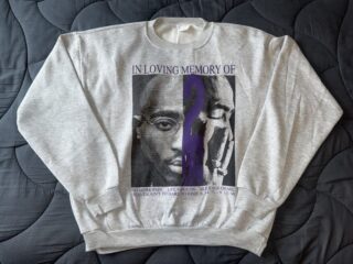 Rare Vintage 90s 2pac Tupac Shakur In Loving Memory Memorial rap tshirt Sz XL