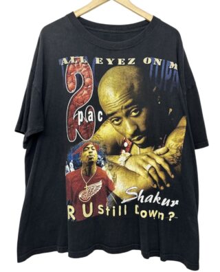 TUPAC 2pac Shakur vintage 90s t-shirt ALL EYEZ ON ME size XL / XXL