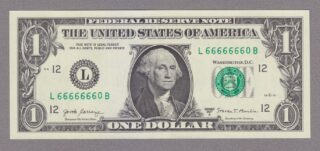 66666660 | COLLECTORS ITEM | FANCY NEAR SOLID | 7 OF A KIND | GEM UNC