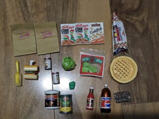 Small Food Kitchen Littles Mixed Lot Of 19 Items Pepsi Corn Flakes Vegetables