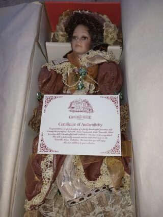 The Granville House Collection Fine Porcelain Doll With Stand Item#3340 Vintage