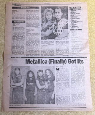 Vintage 1989 Metallica Newspaper Clipping – Metallica Finally Get it – Rare item
