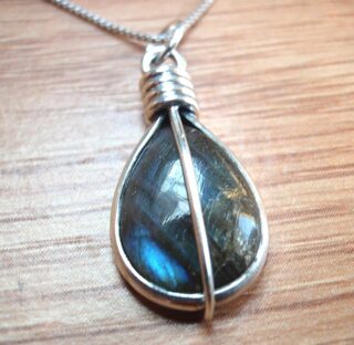 Labradorite Teardrop 925 Sterl Silver Pendant you’ll receive exact item j50d
