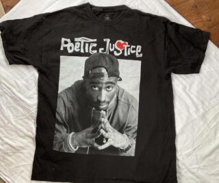 Vintage-Style Tupac Shakur “Poetic Justice” Graphic T-Shirt Size XL