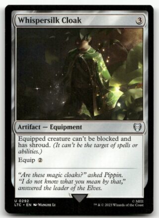 Whispersilk Cloak #292 (NM) Lord of the Rings LTC Magic MTG
