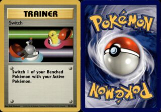 SWITCH 95/102 COMMON BASE SET UNLIMITED POKEMON HP