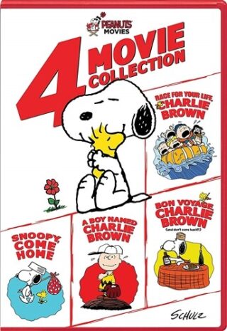 PEANUTS 4 MOVIE COLLECTION DVD Race Bon Voyage Boy Named Brown Snoopy Come Home