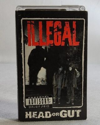 Illegal – Head Or Gut / We Getz Buzy ( Cassette Tap, 1993, Rowdy Records)