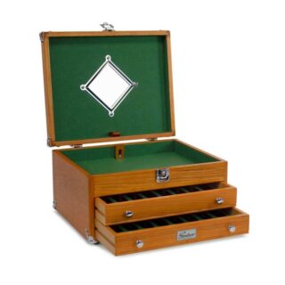 NEW ITEM GI-T14 Red Oak 2 Drawer Jewelry Case Gerstner International PRE-TARIFF